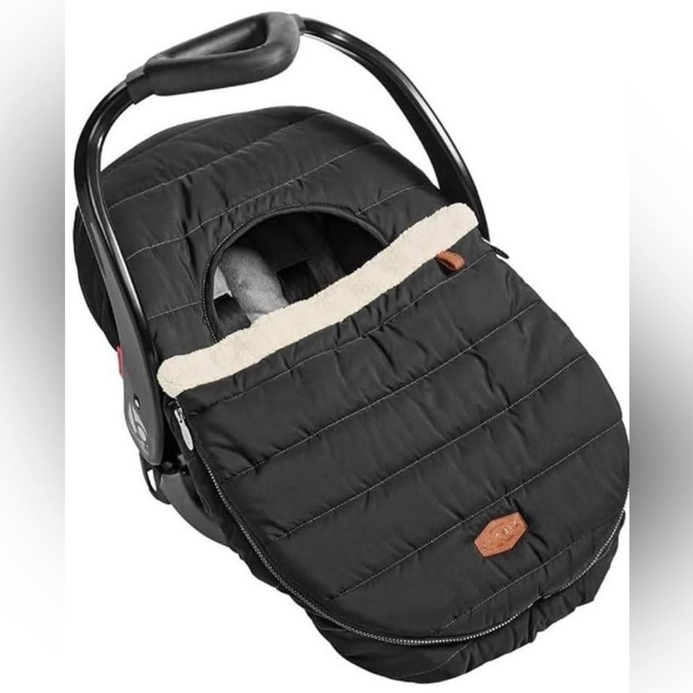 JJ Cole Black Infant Car Seat Cover with Cream Trim